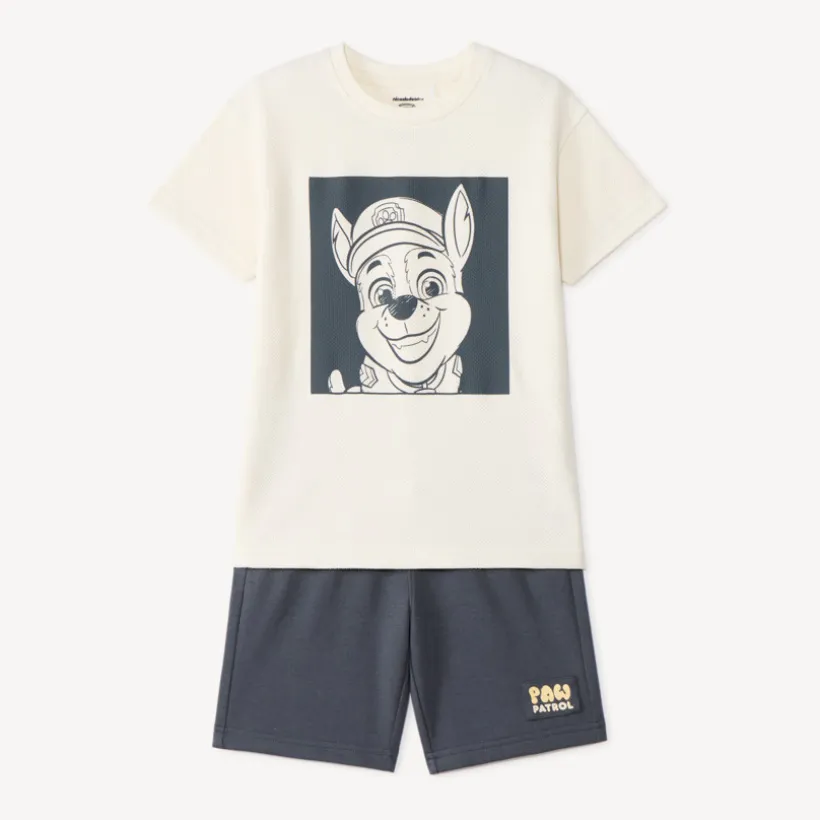 Ensemble 2 pièces t-shirt + short de la Pat' Patrouille pour garçon