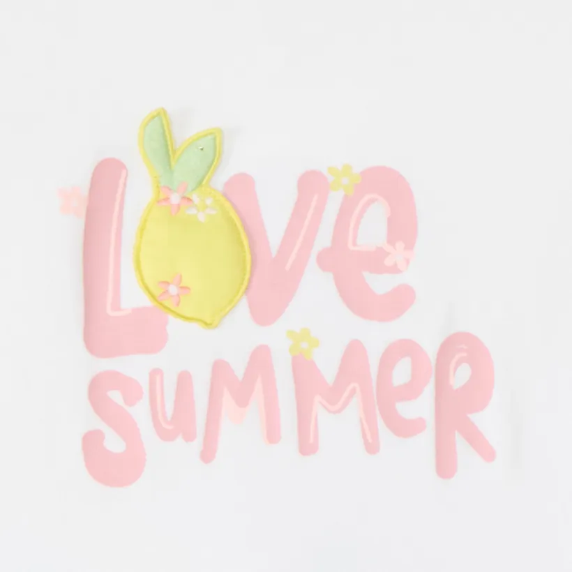 Ensemble 2 pièces t-shirt + short imprimé fruité pour bébé fille