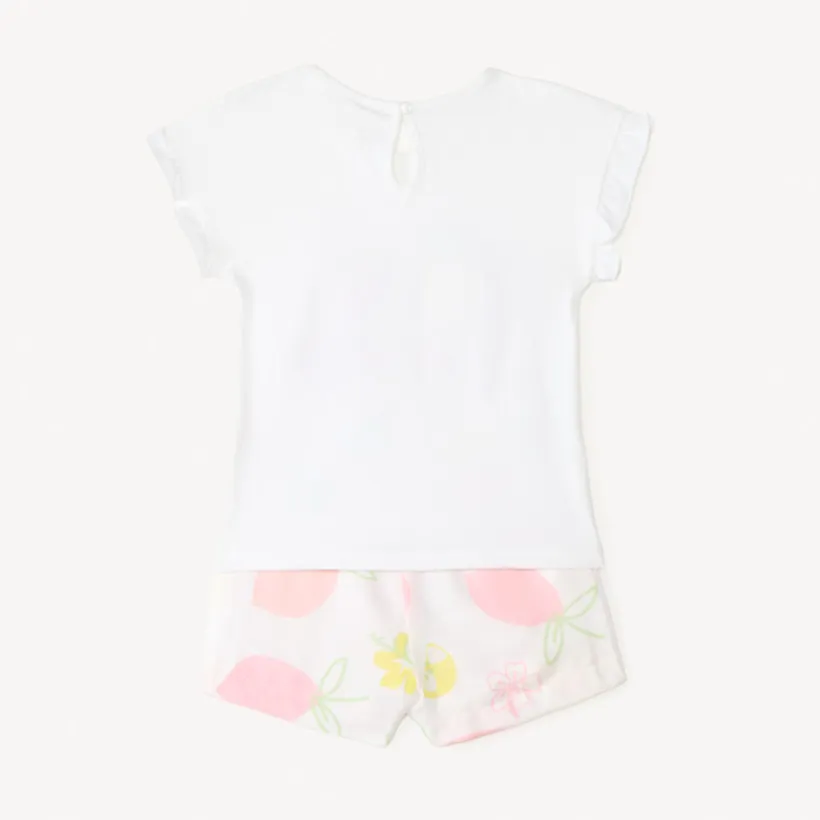 Ensemble 2 pièces t-shirt + short imprimé fruité pour bébé fille