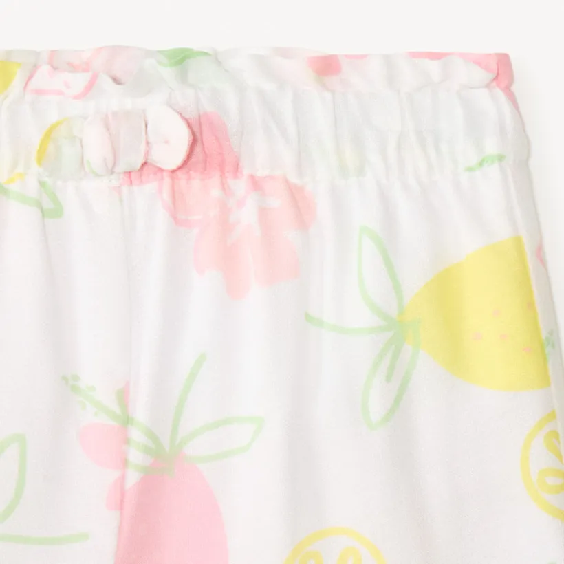 Ensemble 2 pièces t-shirt + short imprimé fruité pour bébé fille