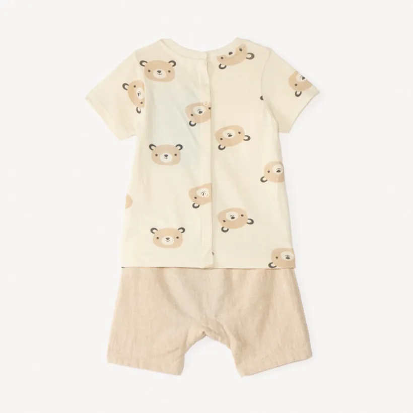 Ensemble 2 pièces t-shirt + short motifs oursons pour bébé garçon