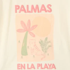 Ensemble 2 pièces t-shirt + short motifs palmiers pour bébé fille