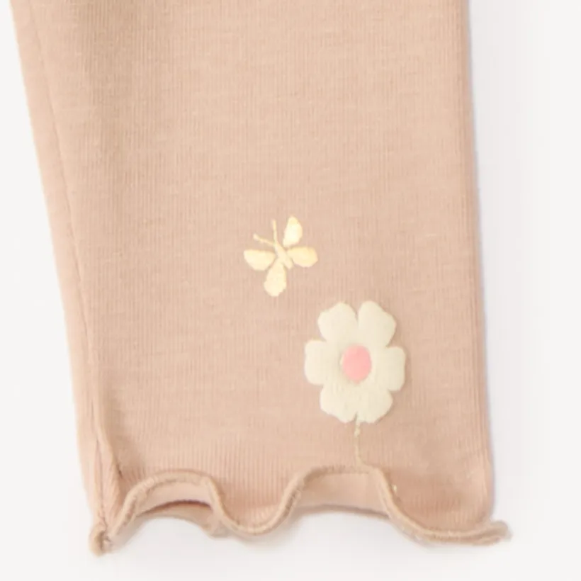 Ensemble 2 pièces tunique + caleçon bucolique pour bébé fille