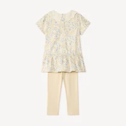 Ensemble 2 pièces tunique + legging fleuris pour bébé fille