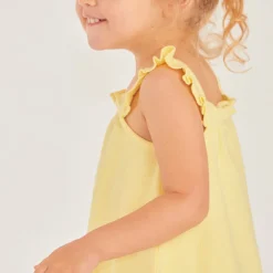 Ensemble 2 pièces tunique + short en maille fantaisie uni pour bébé fille