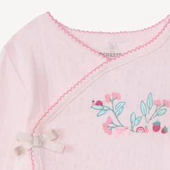 Ensemble 3 pièces évolutif en pointelle pour bébé fille