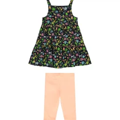 Ensemble robe à bretelles + corsaire pour bébé fille