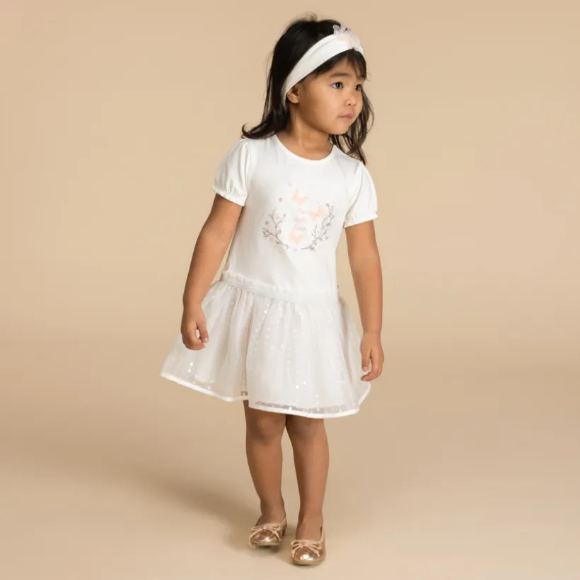Ensemble Robe fantaisie avec bandeau pour bébé fille