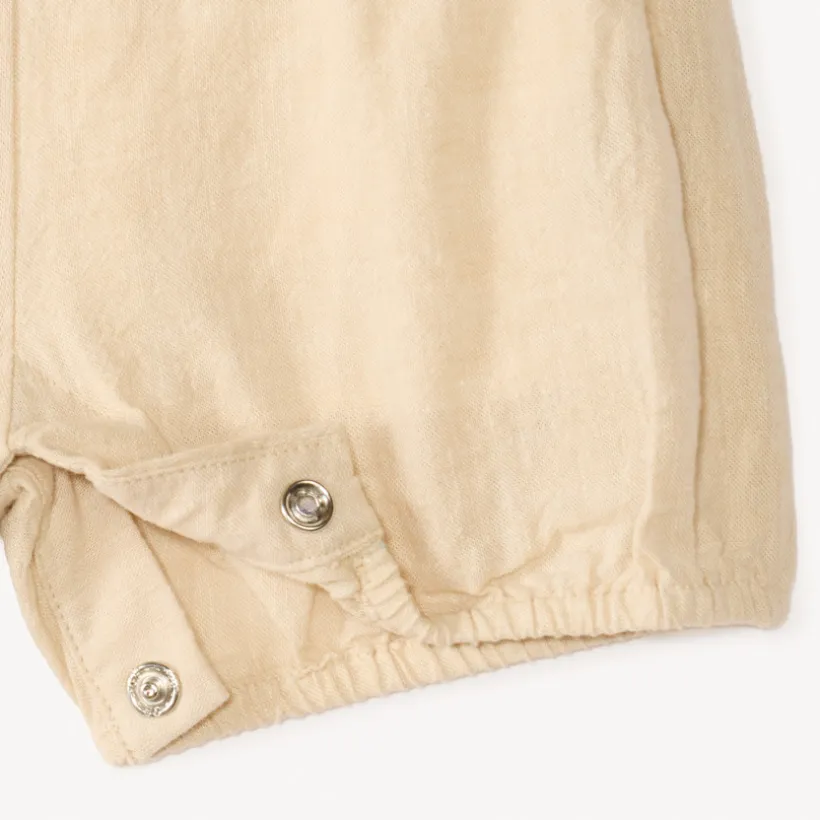 Ensemble salopette short + chemise col Claudine pour bébé garçon