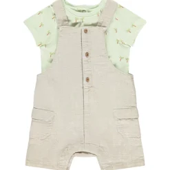 Ensemble salopette + t-shirt imprimé palmier pour bébé garçon