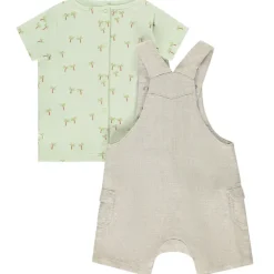Ensemble salopette + t-shirt imprimé palmier pour bébé garçon
