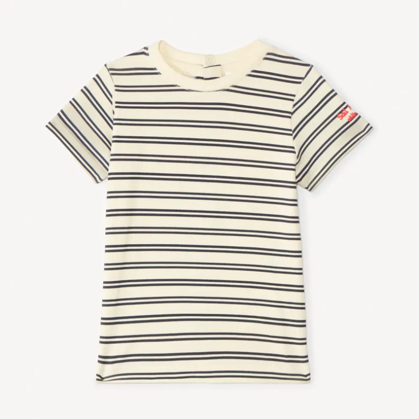 Ensemble salopette + t-shirt marinière pour bébé garçon