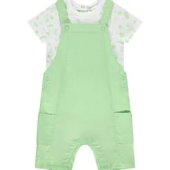 Ensemble salopette uni + t-shirt fantaisie pour bébé garçon