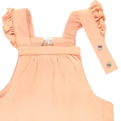 Ensemble salopette uni + t-shirt imprimé fantaisie pour bébé fille