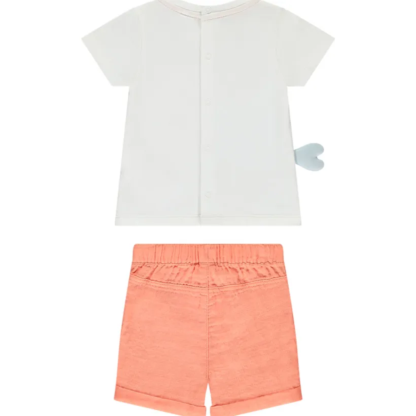 Ensemble short + t-shirt fantaisie baleine pour bébé garçon