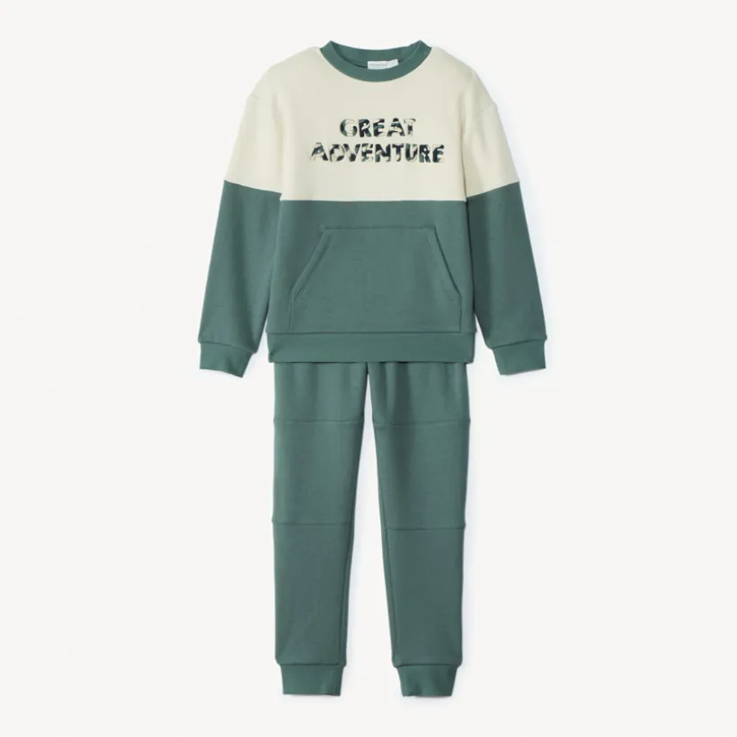 Ensemble sweat à broderie fantaisie et jogging pour garçon