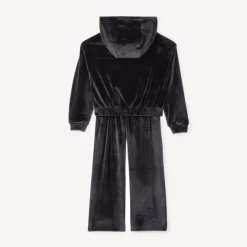Ensemble sweat à capuche + jogging en velours pour fille