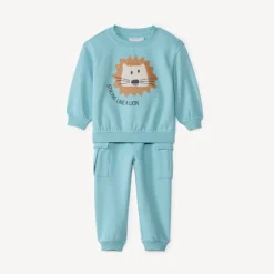 Ensemble sweat fantaisie + jogging style cargo pour bébé garçon