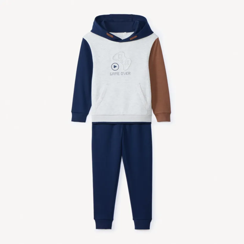 Ensemble sweat + jogging fantaisie colorblock pour garçon