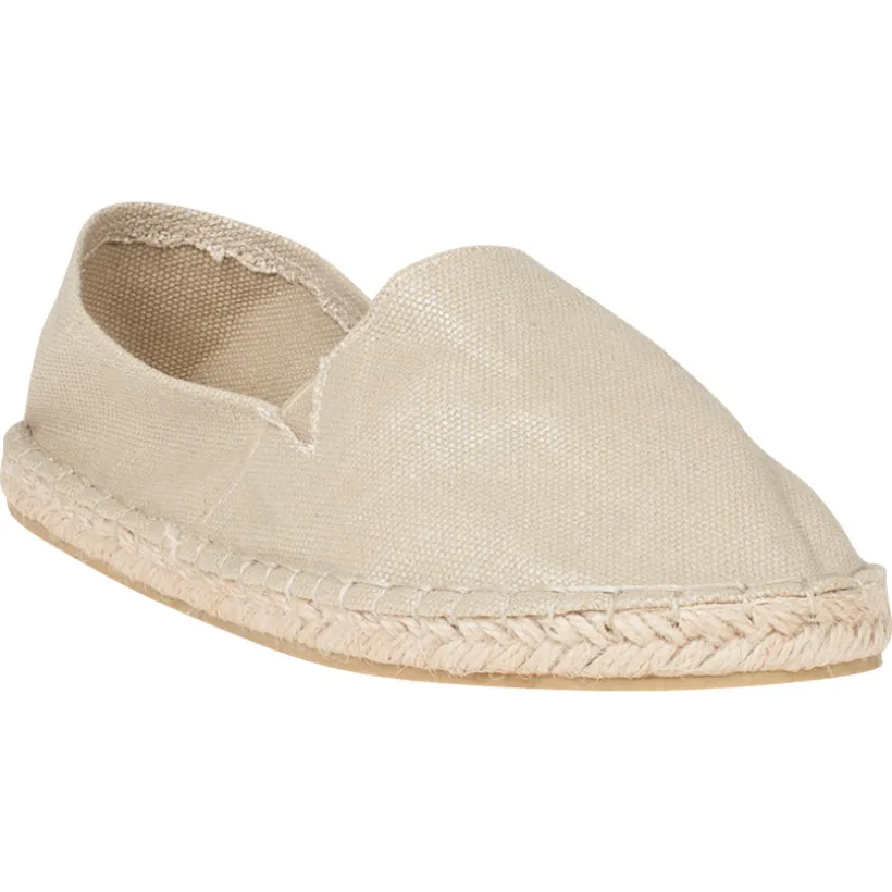 Espadrilles dorées en toile