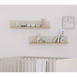Etagère murale Hazel Cashmere Beige / Chêne montana