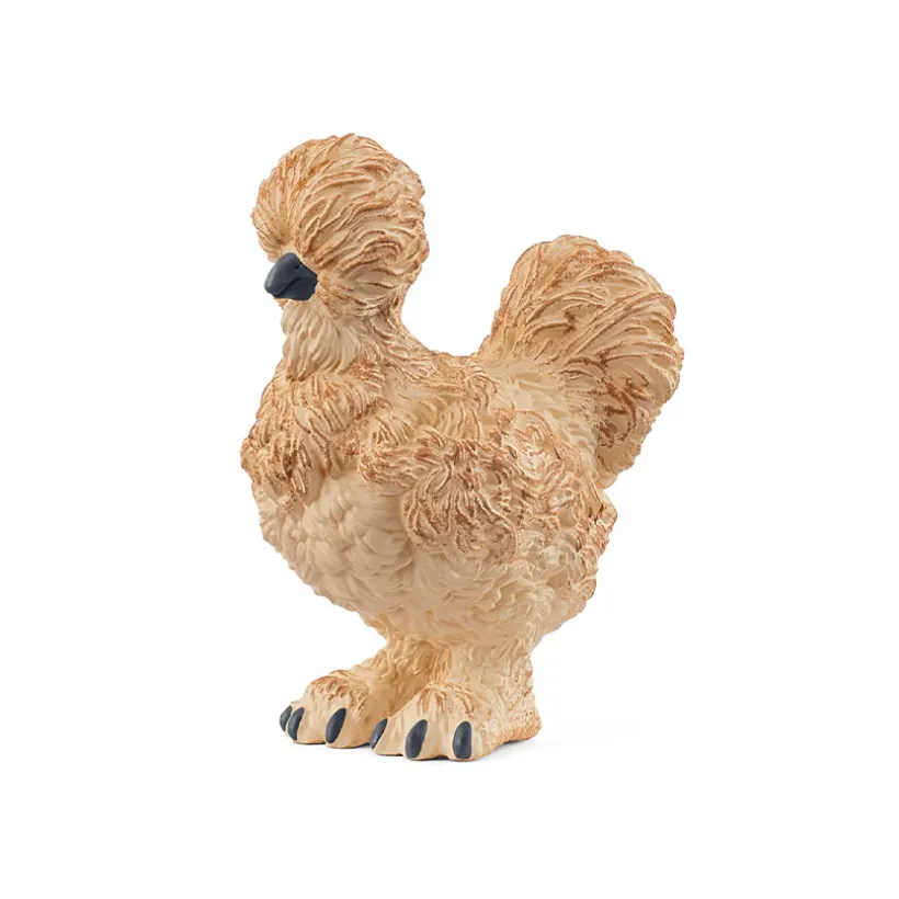 Figurine poule soie