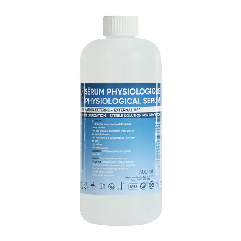Flacon de sérum physiologique 500ml