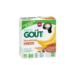 Flan au lait d'avoine, cacao et banane - 4 x 85 g