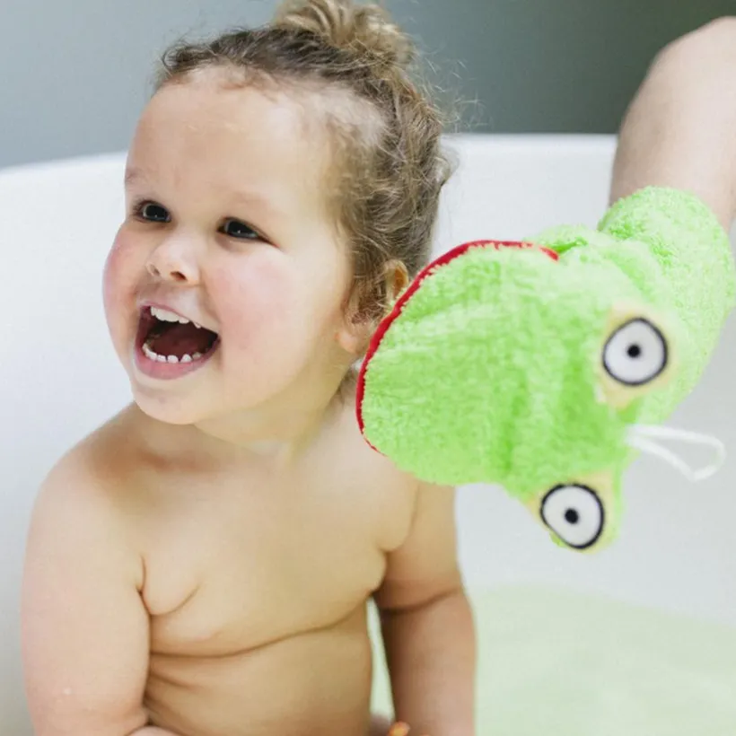 Gant de toilette grenouille