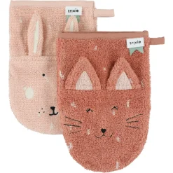 Gant de toilette Mrs Cat/Mrs Rabbit 2pcs