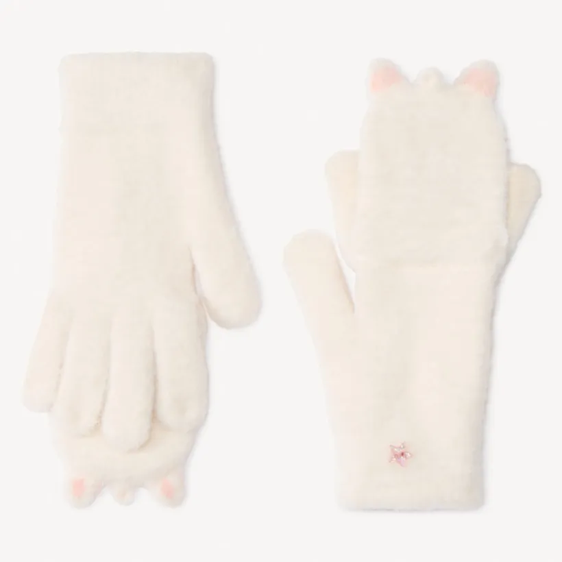 Gants 2 en 1 Licorne effet fourrure pour fille