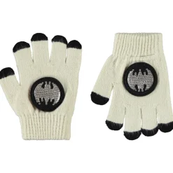Gants en tricot avec patch sequins Batman Warner pour garçon