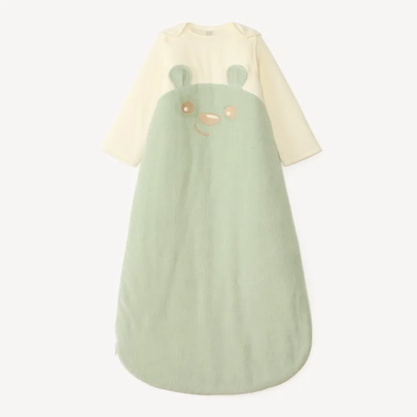 Gigoteuse en velours avec manches amovibles broderie ourson TOG 3 pour bébé garçon