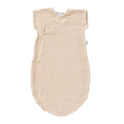Gigoteuse manches courtes TOG 1.6 effet kimono en gaze 6-18M biscuit