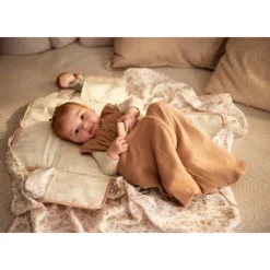 Gigoteuse sans manches 90cm gaze de coton Biscuit