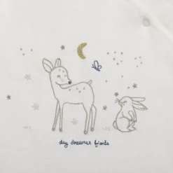 Gigoteuse sans manches TOG 3 en velours Little Deer écru