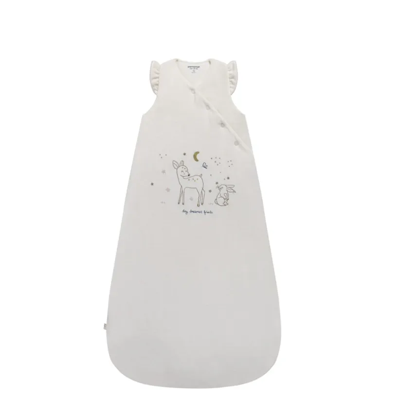 Gigoteuse sans manches TOG 3 en velours 18-36M Little Deer écru