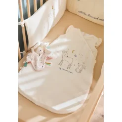 Gigoteuse sans manches TOG 3 en velours 18-36M Little Deer écru