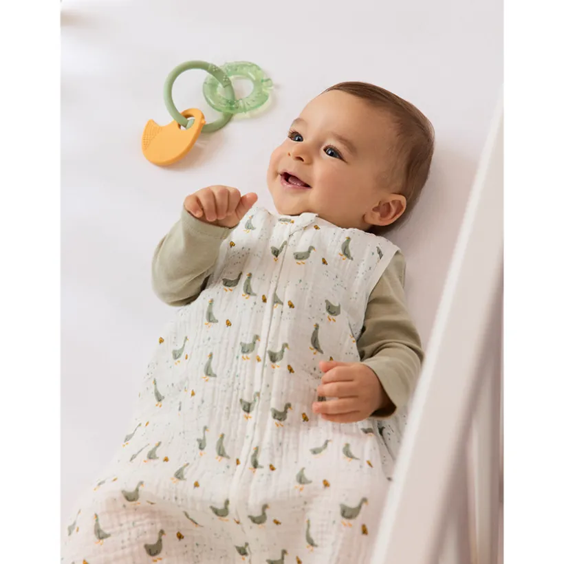 Gigoteuse TOG 0.5 imprimé oies en gaze de coton