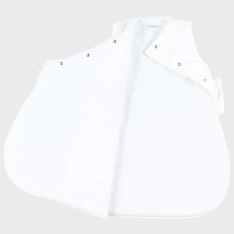 Gigoteuse veloudoux 50cm sans manches Brodée Ecru