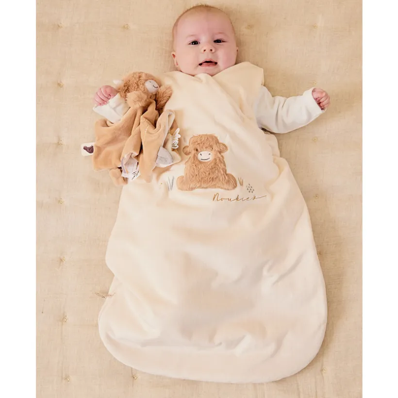 Gigoteuse veloudoux sans manches 70cm Fluffy Ecru