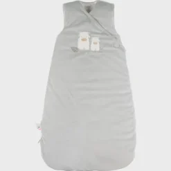 Gigoteuse veloudoux sans manches 100cm Flufy Sauge Ecru