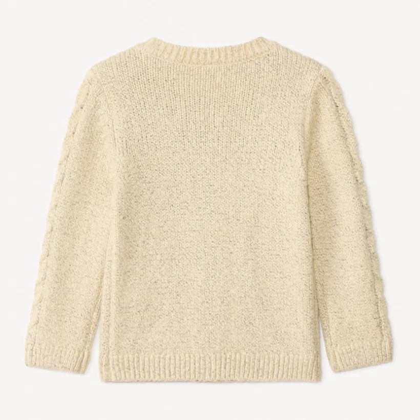 Gilet boutonné en tricot torsadé uni pour bébé