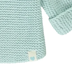 Gilet cache effet cœur uni en tricot pour bébé