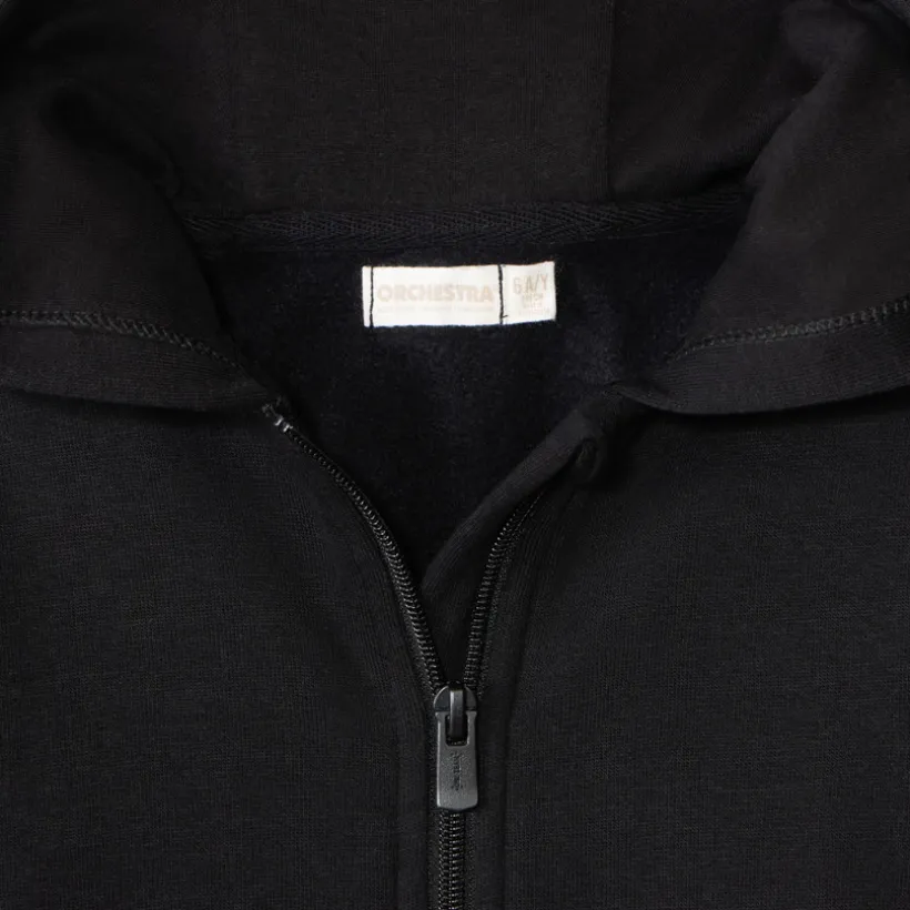 Gilet à capuche en molleton brodé cœur pour fille