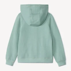 Gilet à capuche en molleton brodé cœur pour fille