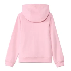 Gilet à capuche en molleton brodé cœur pour fille