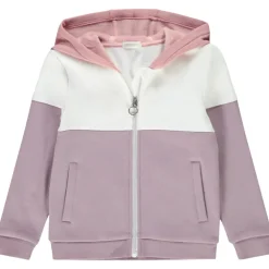 Gilet à capuche en molleton effet coloblock pour fille