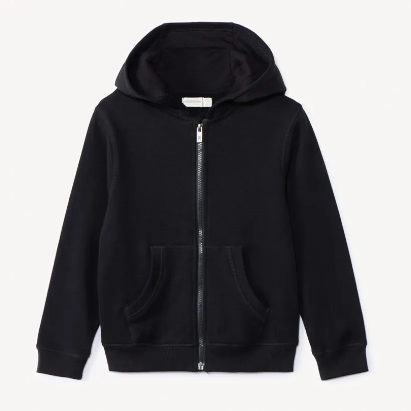 Gilet à capuche en molleton uni pour garçon