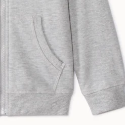 Gilet à capuche en molleton uni pour garçon